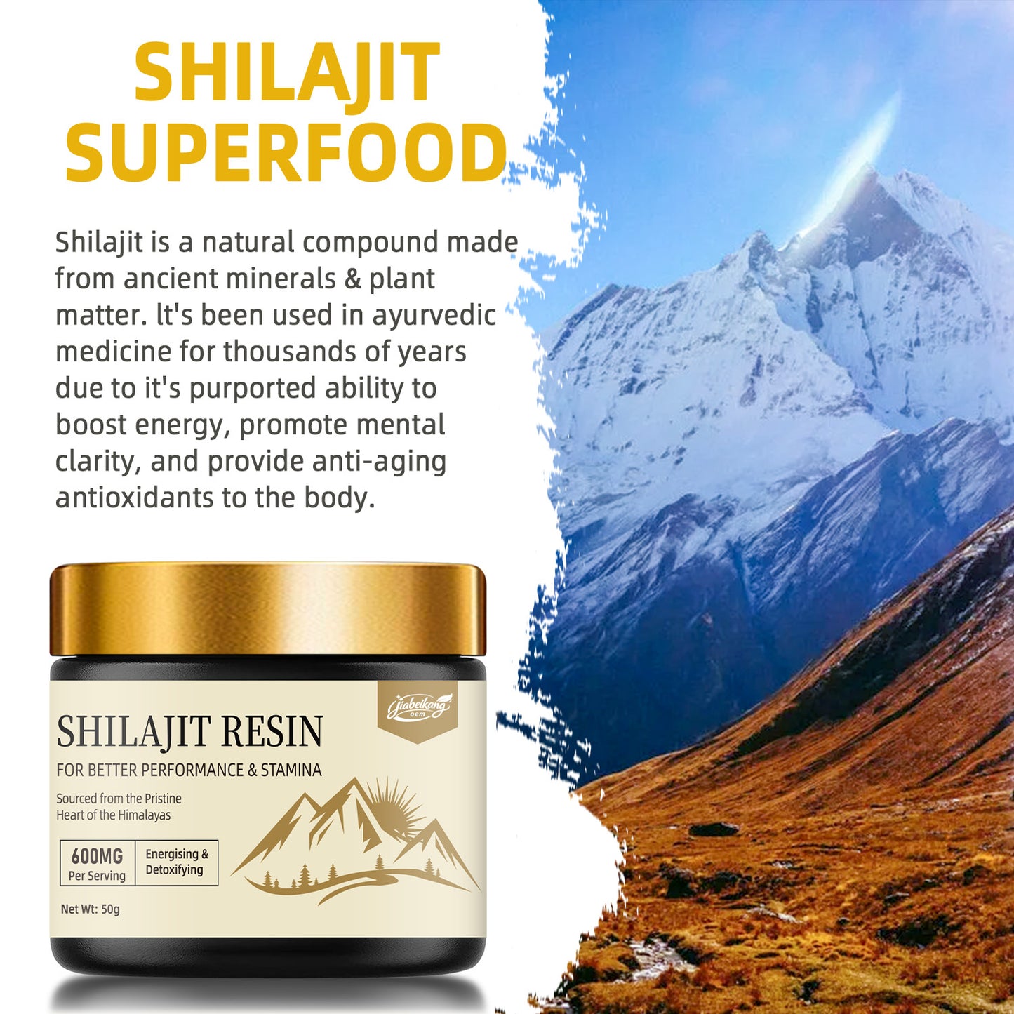 High quality pure shilajit himalayan wholesale custom private label natural organic supplement liquid shilajit resin