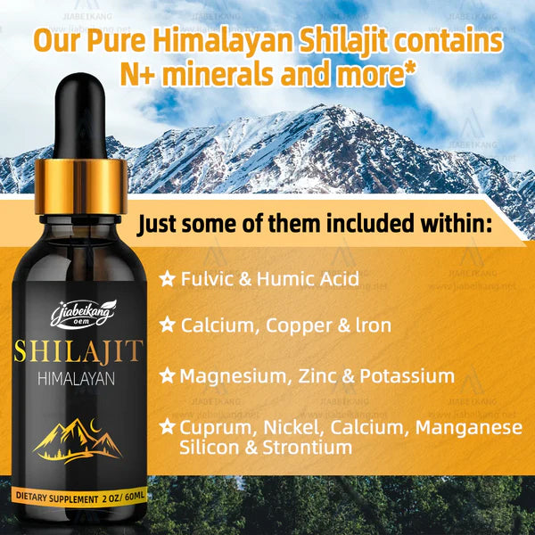 GMP factory wholesale custom oem himalayan shilajit liquid dry drop