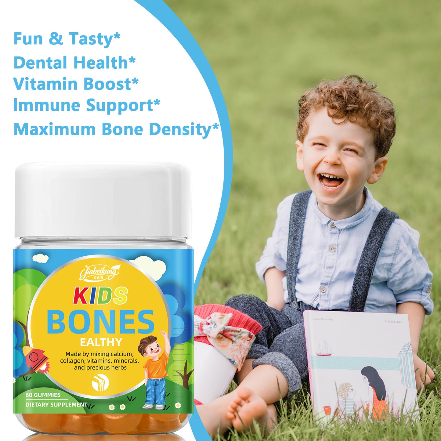 Kids Bones Support Rich In Calcium Collagen Minerals Multi Vitamin Supplement Immune Support Bone Health For Children