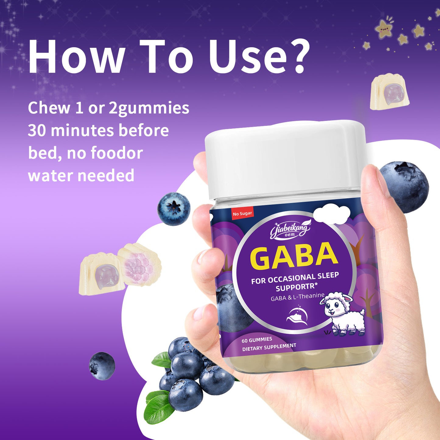 biyode effective formula sleep better supplement ready stock fast shipping wholesale gaba sleep gummies melatonin