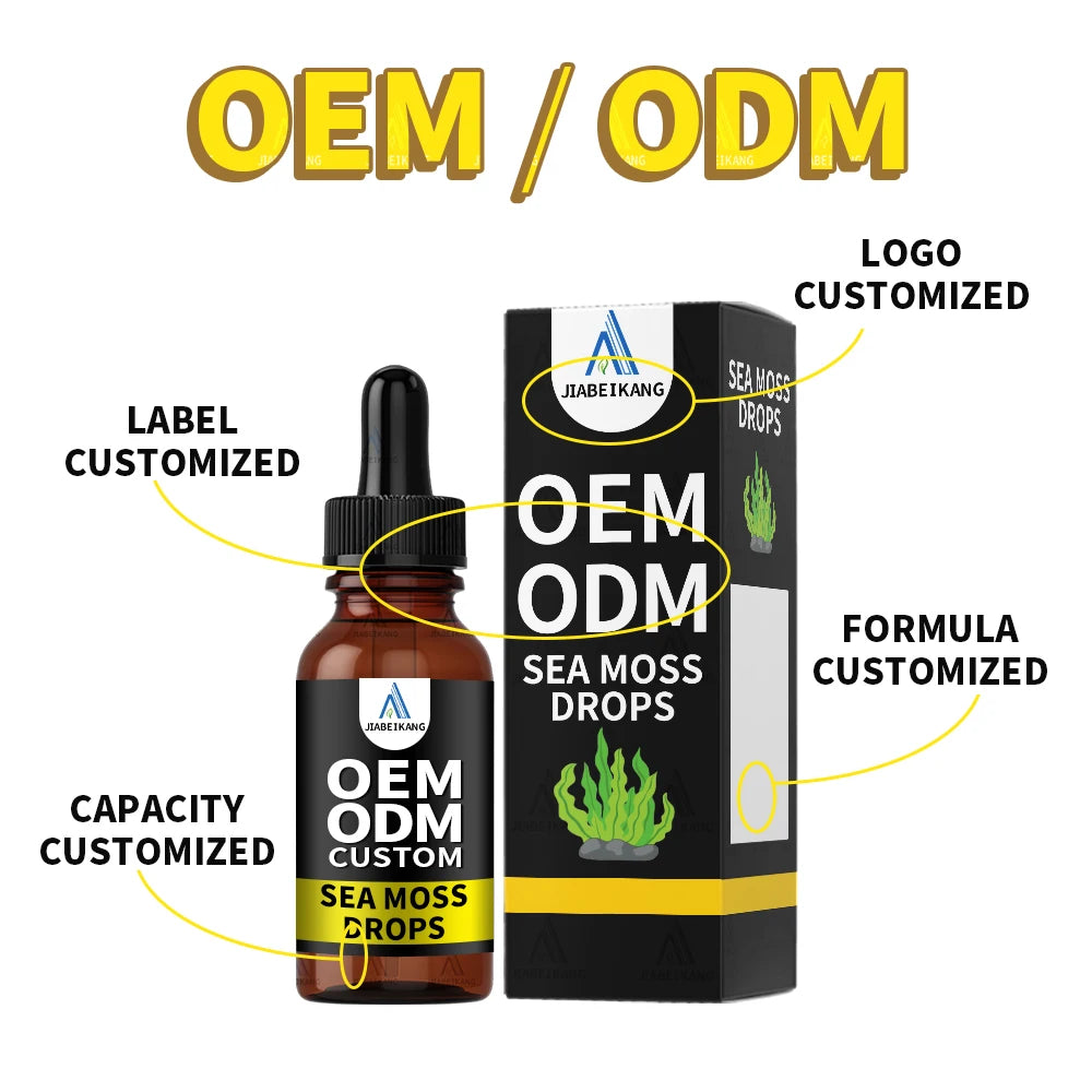 Best-Selling Custom Healthcare Supplements Organic Irish Sea Moss Drops