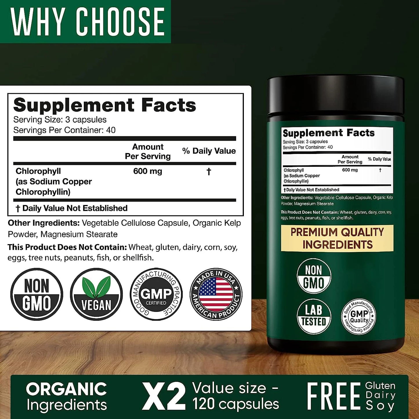 Private label logo customize CHLOROPHYLL Capsule Best selling products healthcare supplement