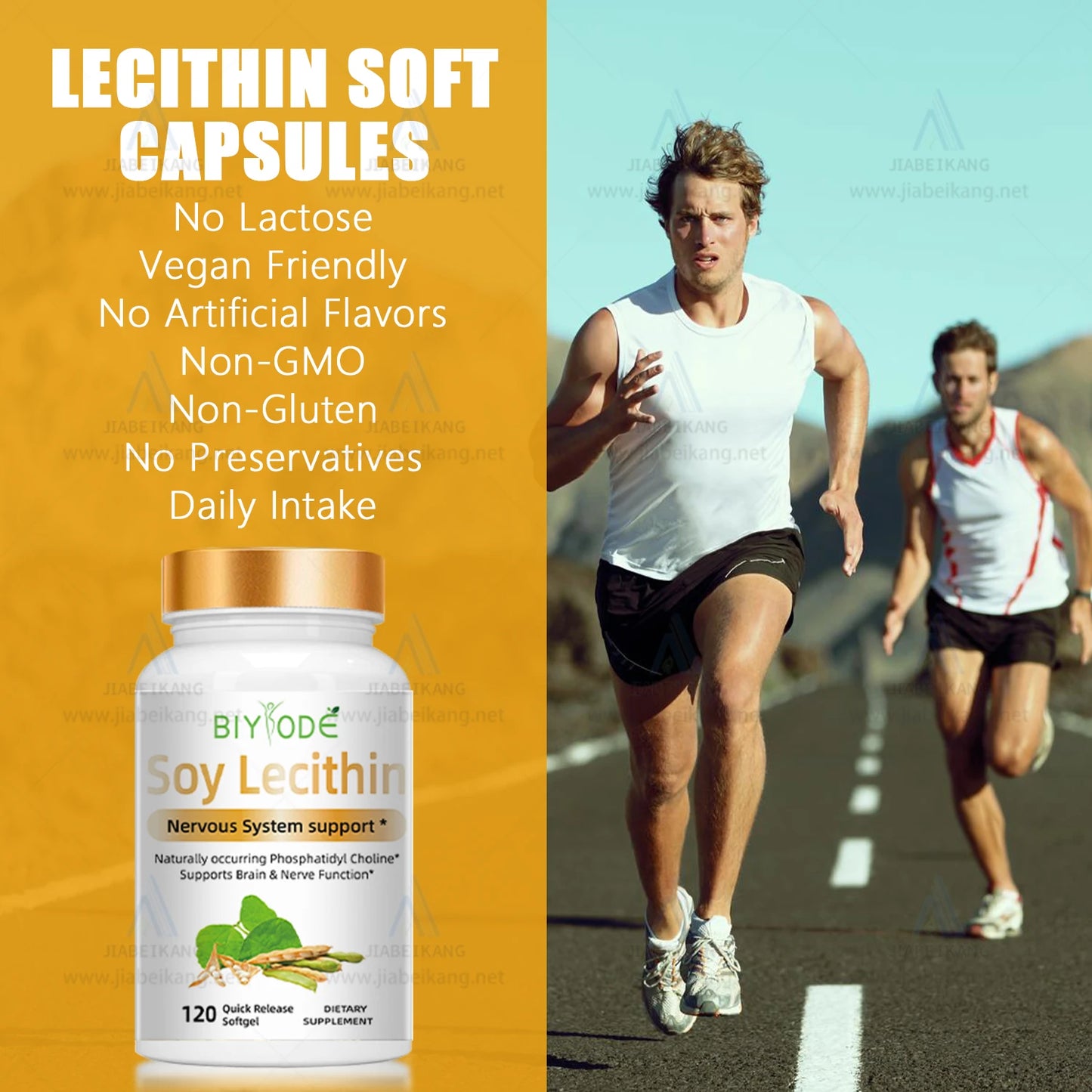 OEM Dietary Supplement Private Label Natural Soybean Lecithin Soft Capsule