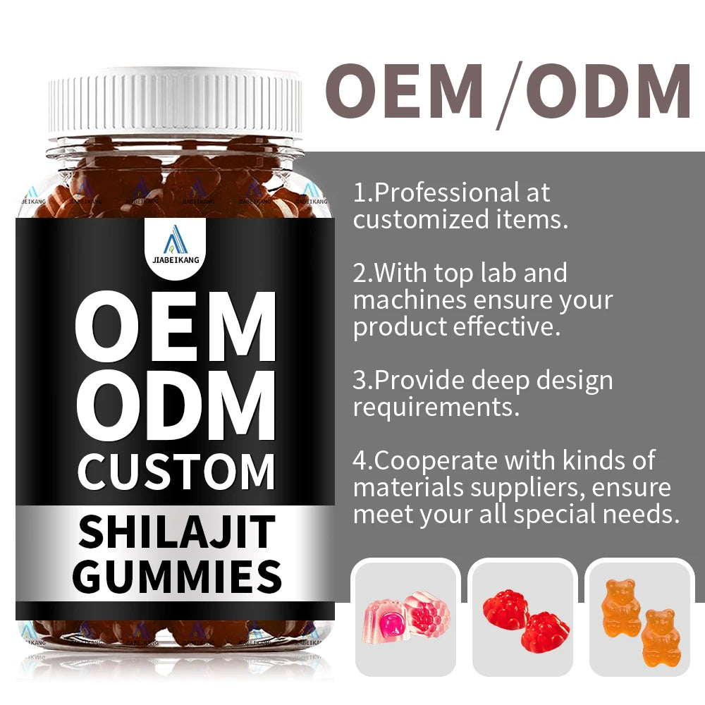 OEM ODM Custom Shilajit Gummies Wholesale Himalayan Shilajit Gummy Gold Natural Shilajit