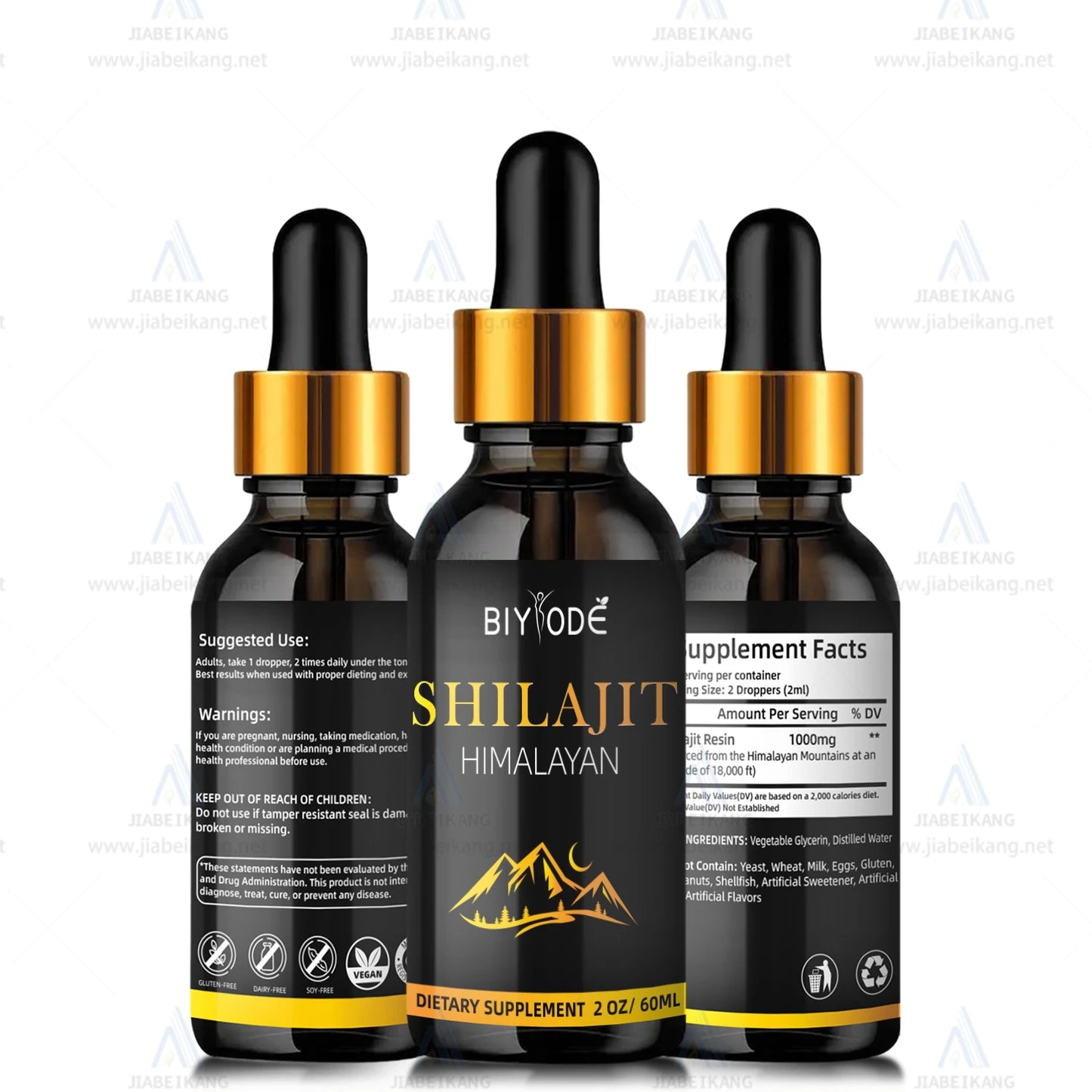 GMP factory wholesale custom oem himalayan shilajit liquid dry drop