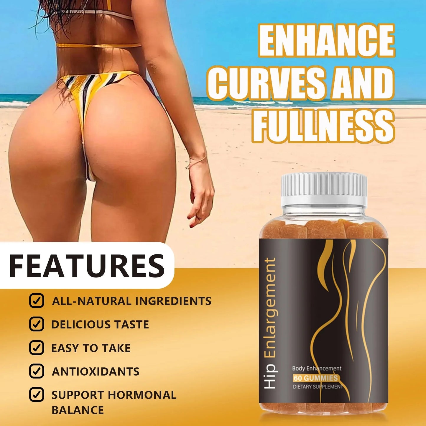 OEM ODM custom private label supplement manufacturer butt and hips enlarging gummies