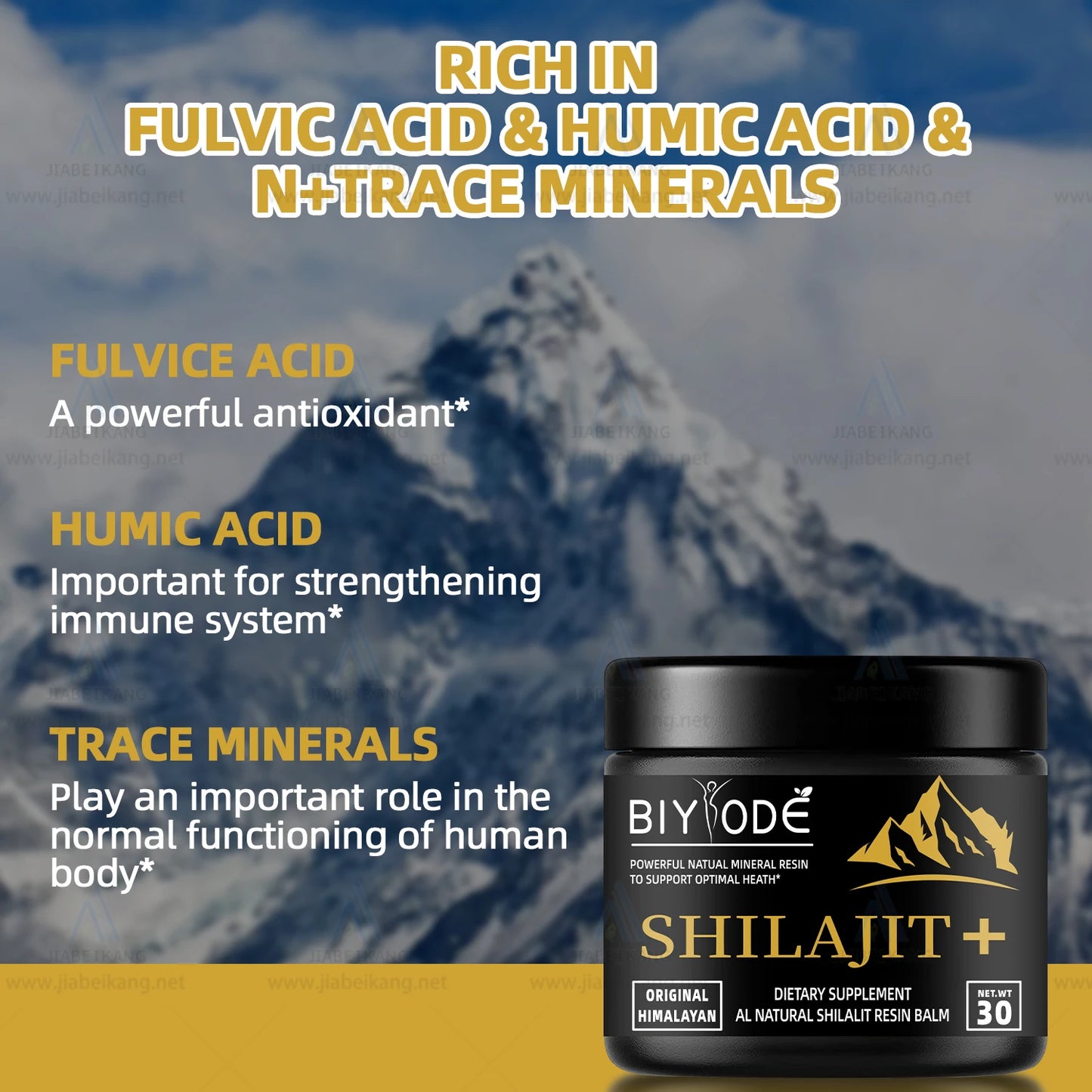 30 Grams Shilajit Pure Himalayan Organic Shilajit Resin Gold Grade Natural Shilajit Resin with 85+ Trace Minerals & Fulvic Acid