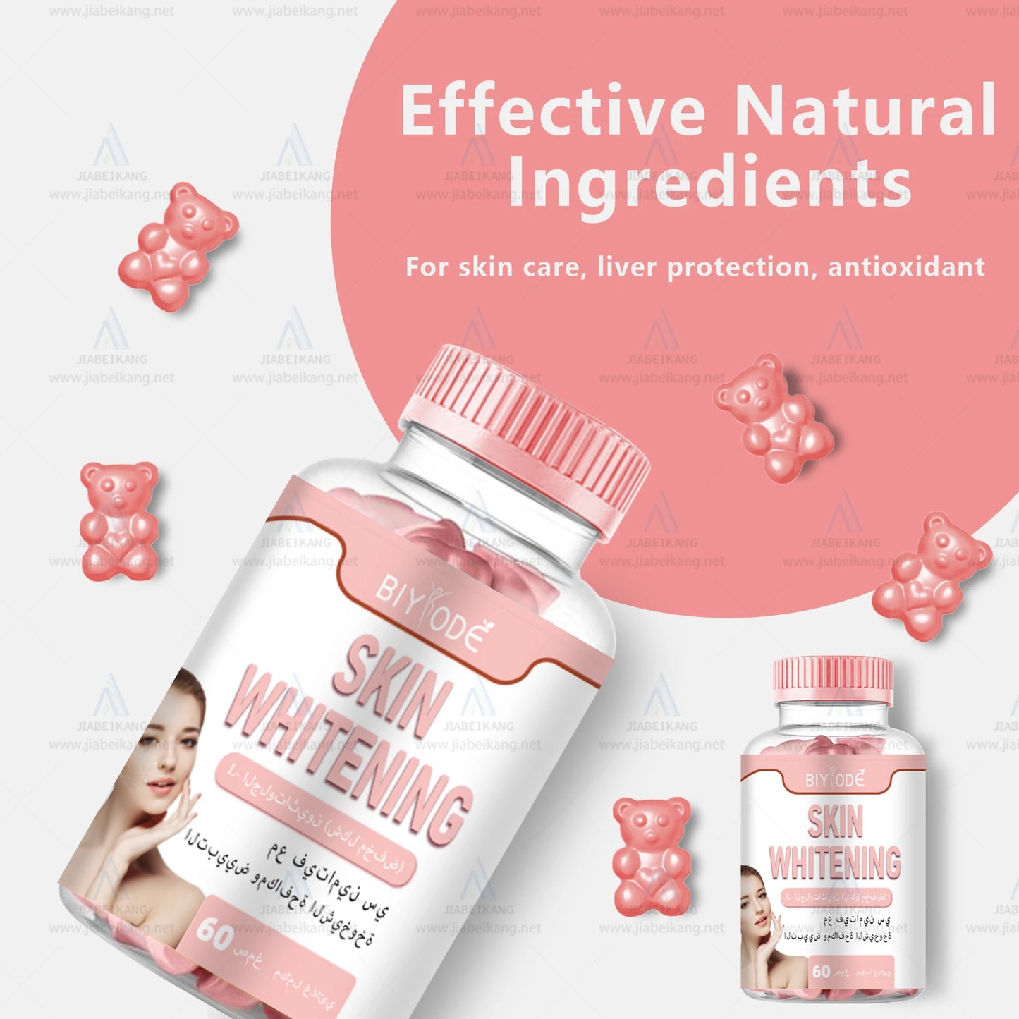 Private Label 60pcs gummy Brightening Skin Gummy Collagen Gummies skin whitening