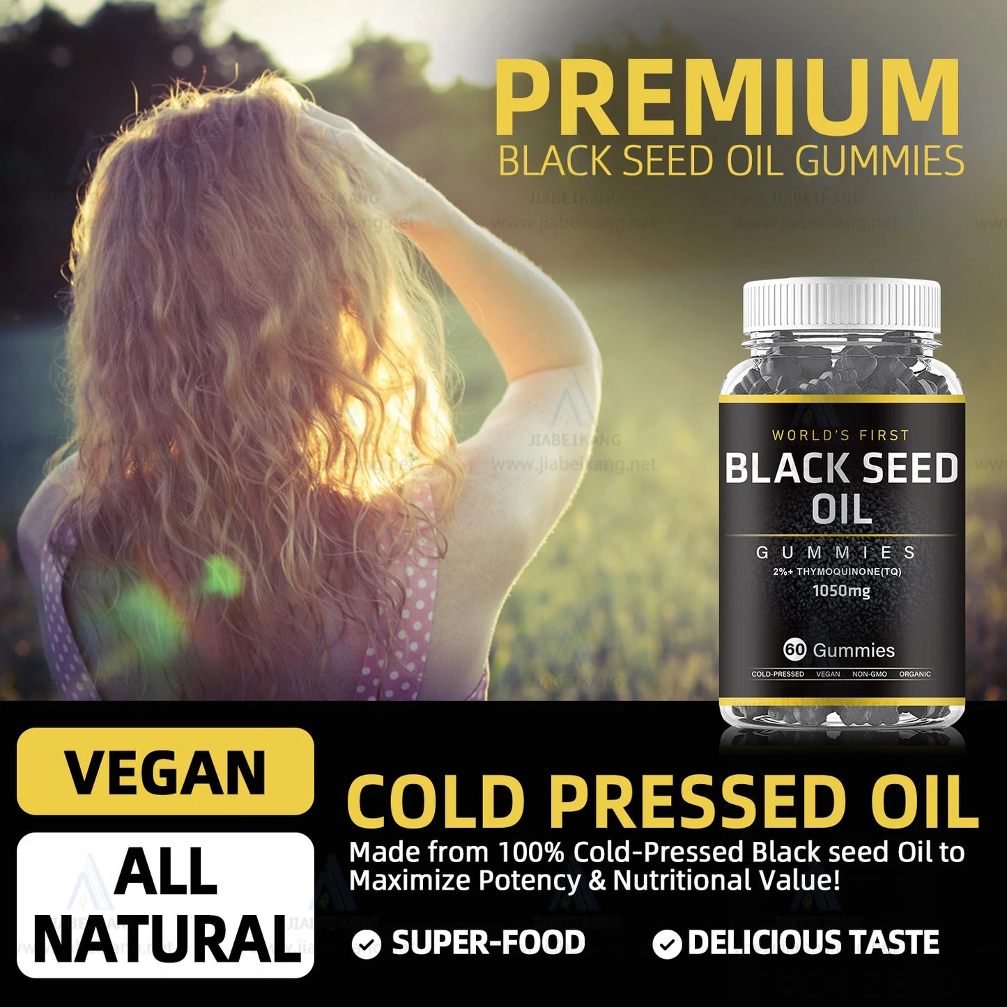 Black Seed Cold Pressed Extra Virgin Oil | All Natural Organic Oil to Boost Immune System Improve Hair Growth Skin Tone
