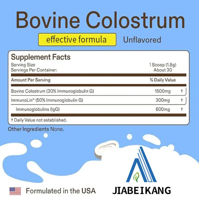 custom OEM ODM private label gut health bovine colostrum supplement powder
