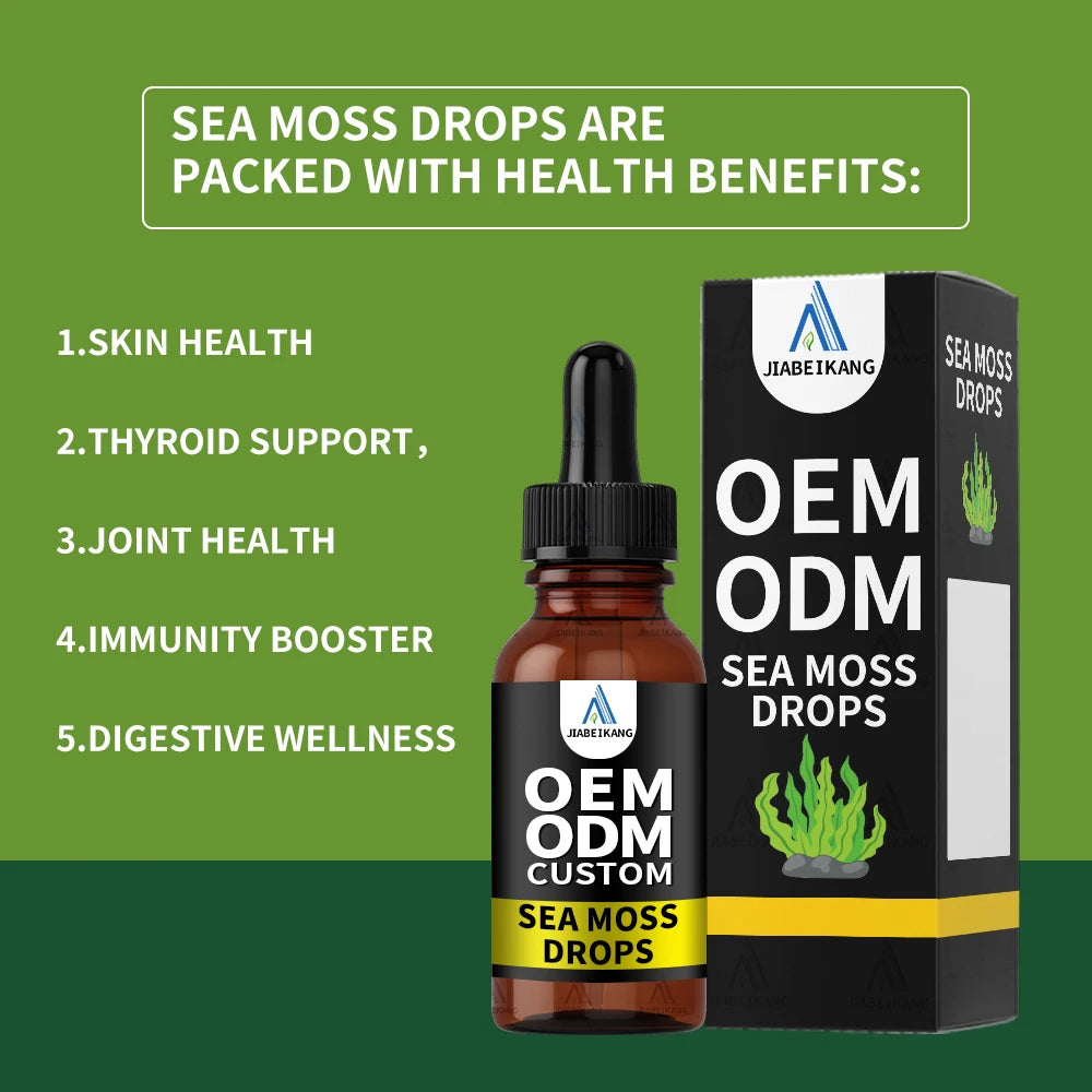 Best-Selling Custom Healthcare Supplements Organic Irish Sea Moss Drops