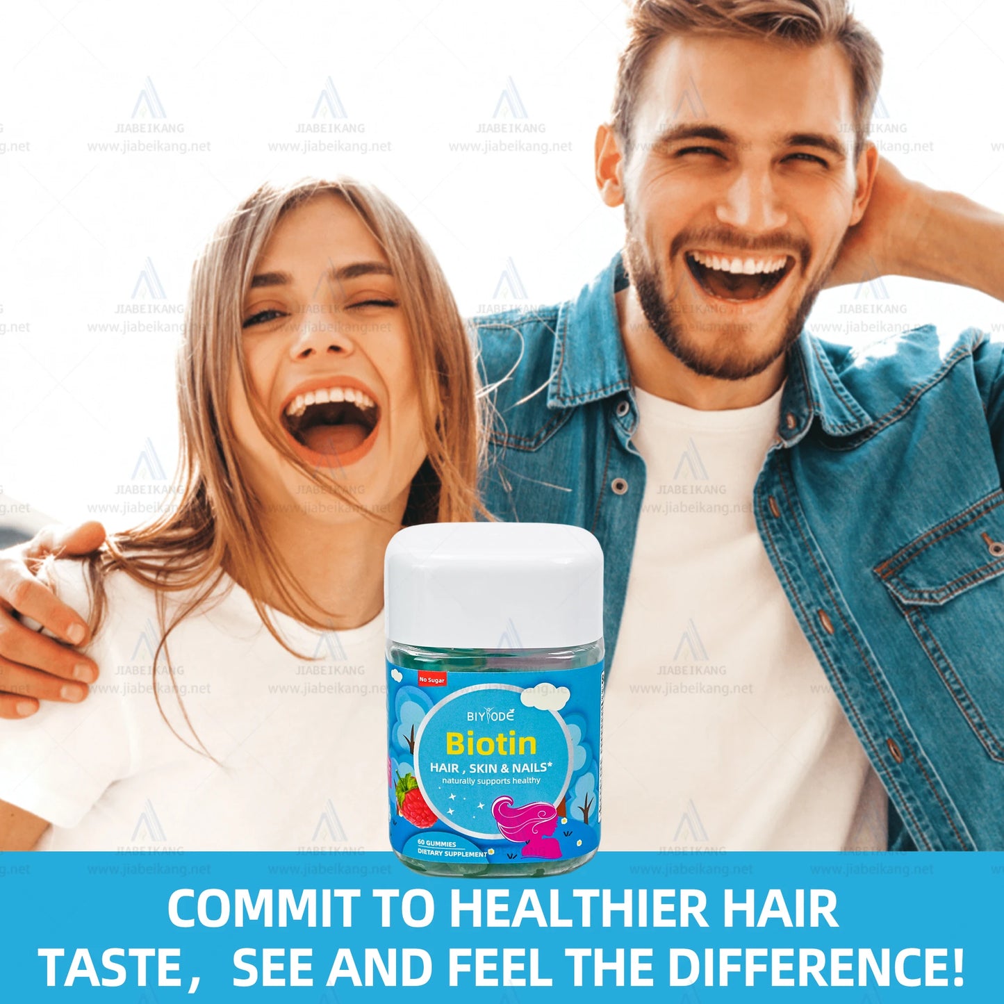 Custom gummies suite similar package with biotin collagen vitamin gaba and glutathione probiotic healthcare supplement gummies