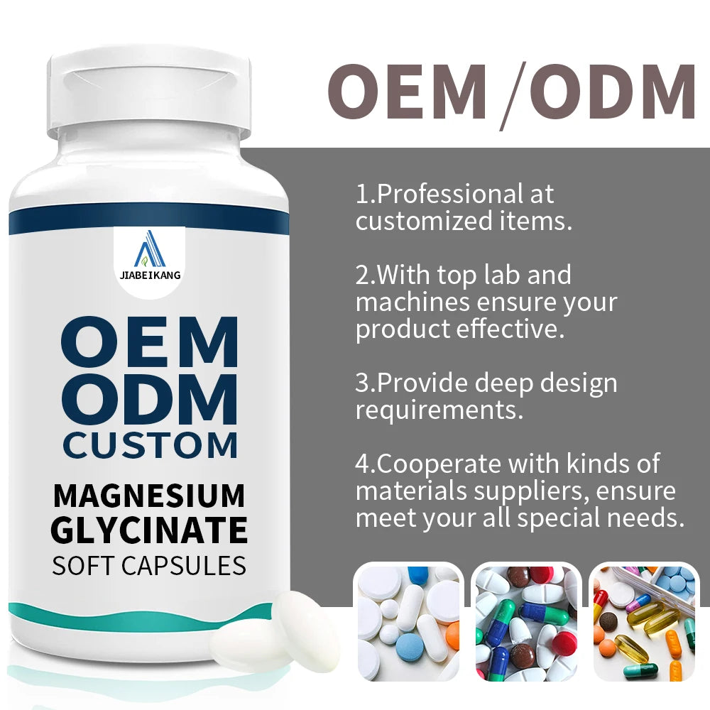 Certificate Factory NSF HALAL COA GMP Wholesale Magnesium Glycinate Capsules