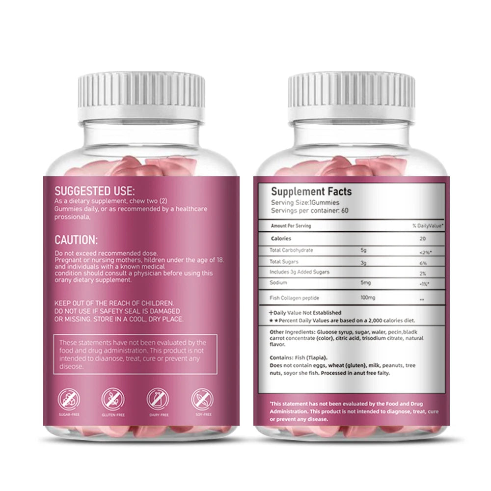 Beauty Hair Skin Nails Biotin Collagen Gummy whitening skin Vitamin Bear Vegan Biotin Collagen Gummies For Hair Loss Supplement