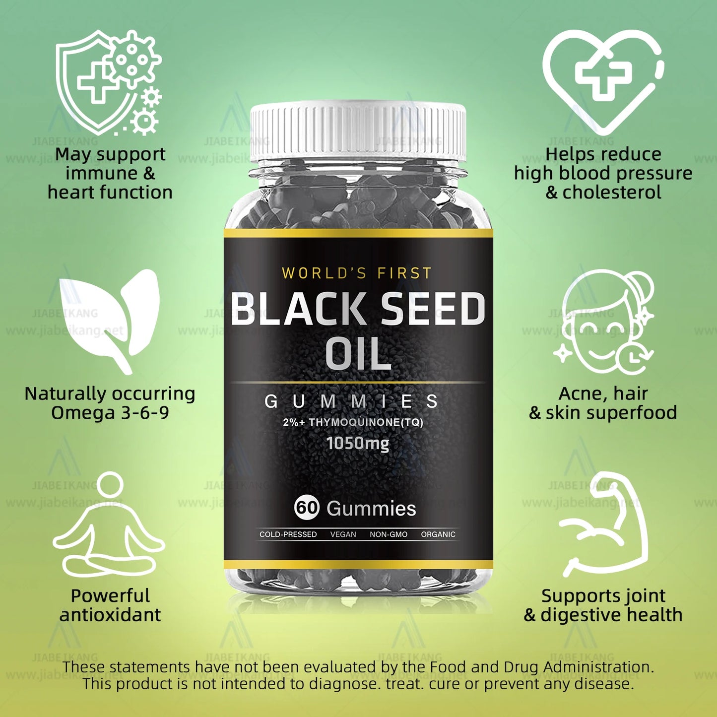 Black Seed Cold Pressed Extra Virgin Oil | All Natural Organic Oil to Boost Immune System Improve Hair Growth Skin Tone