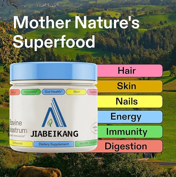 custom OEM ODM private label gut health bovine colostrum supplement powder