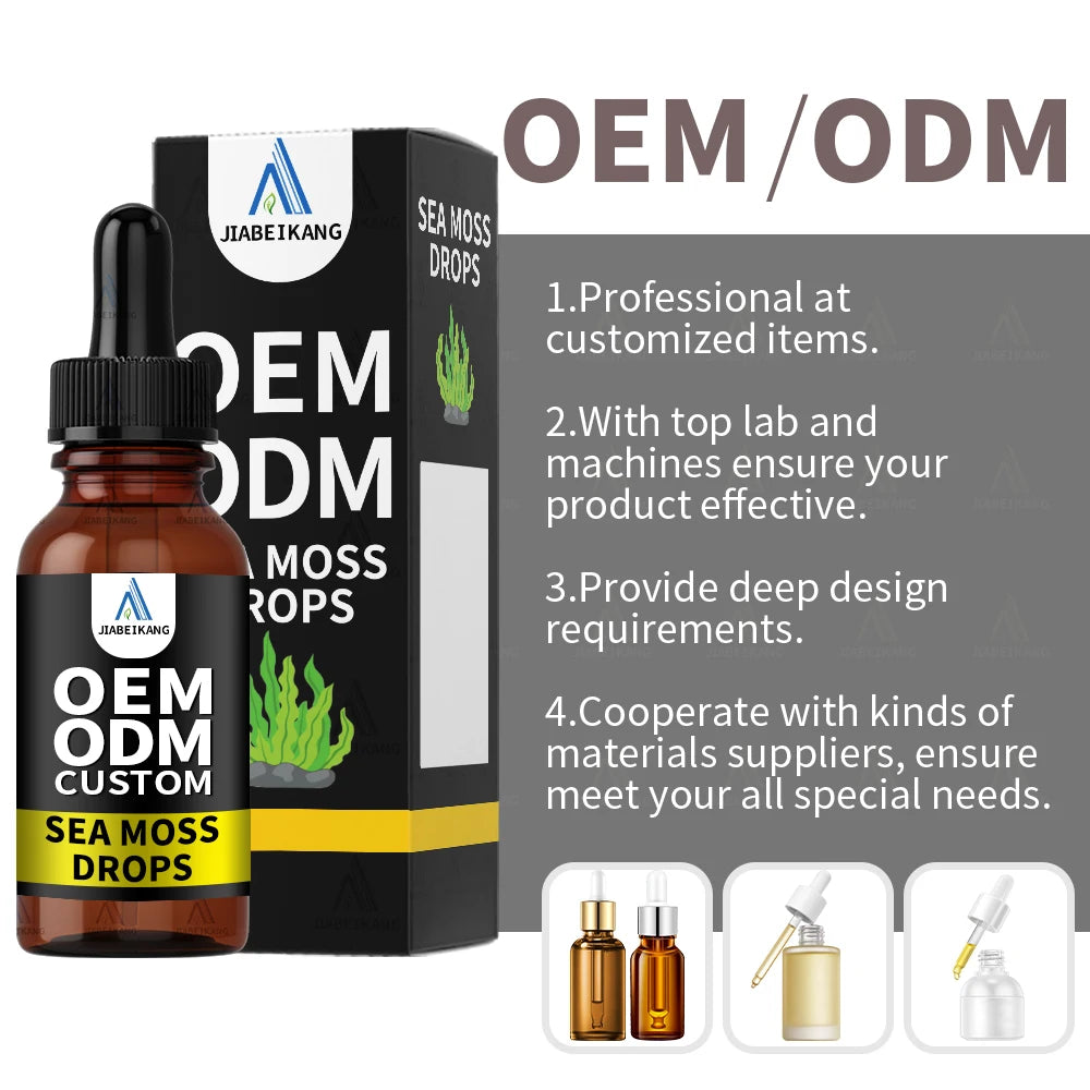Best-Selling Custom Healthcare Supplements Organic Irish Sea Moss Drops