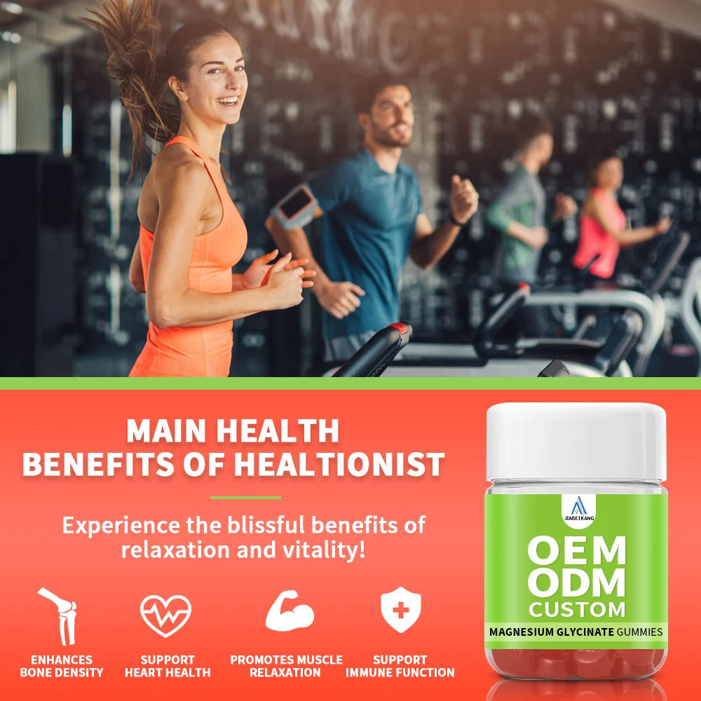 Custom Logo Label Supplement Manufacturer Magnesium Supplement Magnesium Glycinate Gummies