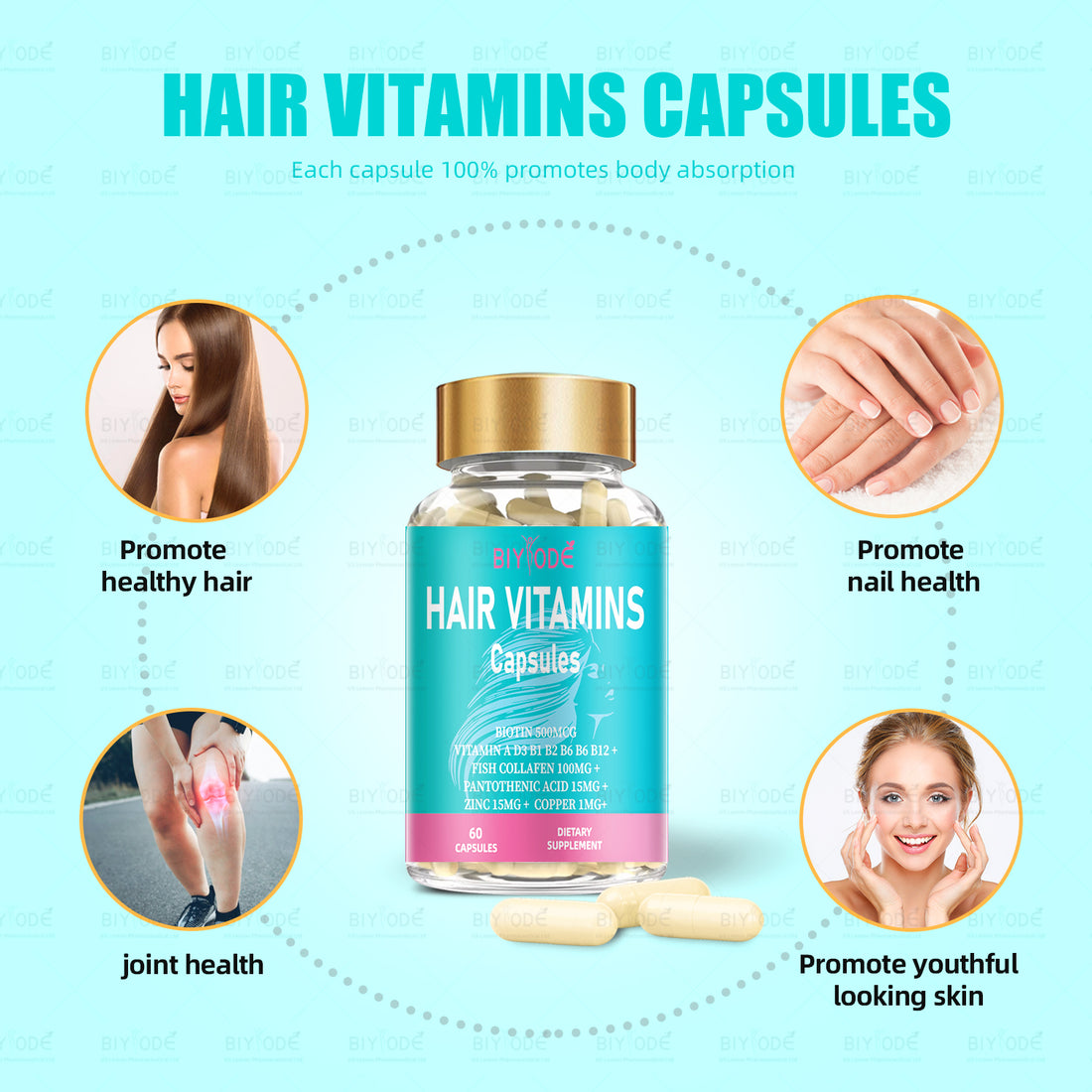 Biyode-hair vitamins capsules