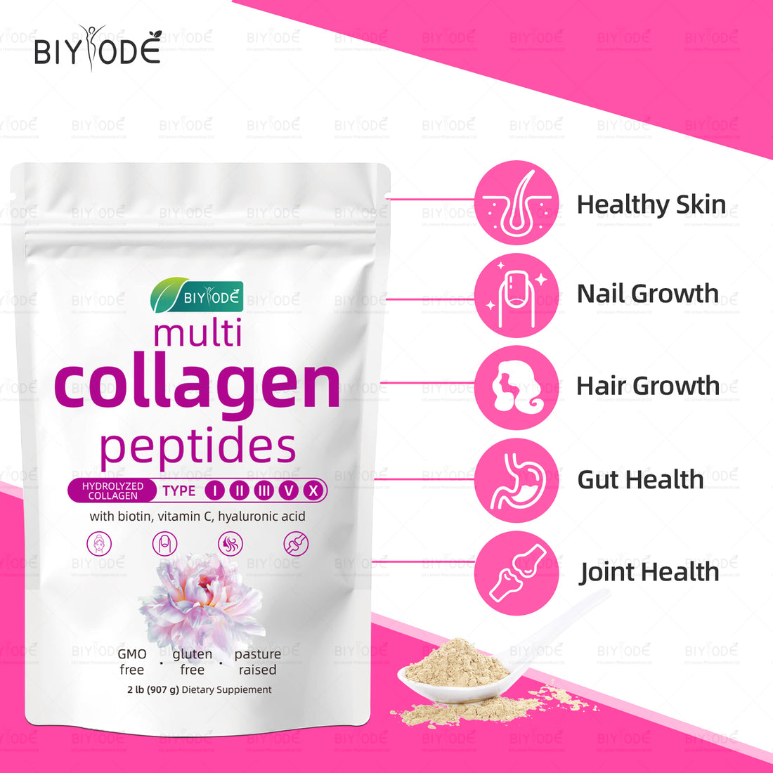 Biyode - multi collagen peptides powder