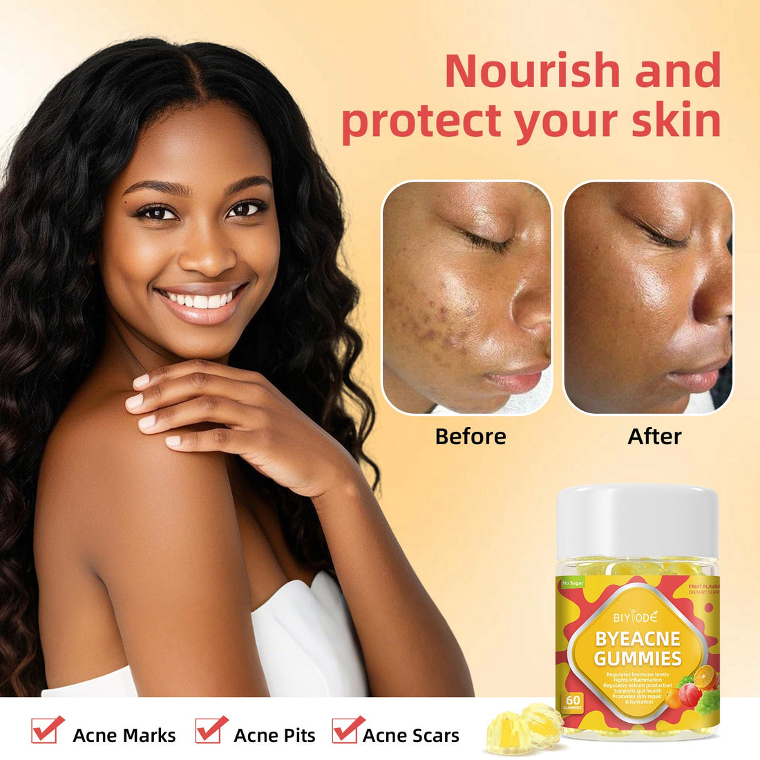 Biyode - Brand Your Own Bye Acne Gummies: Unbeatable Wholesale Offers