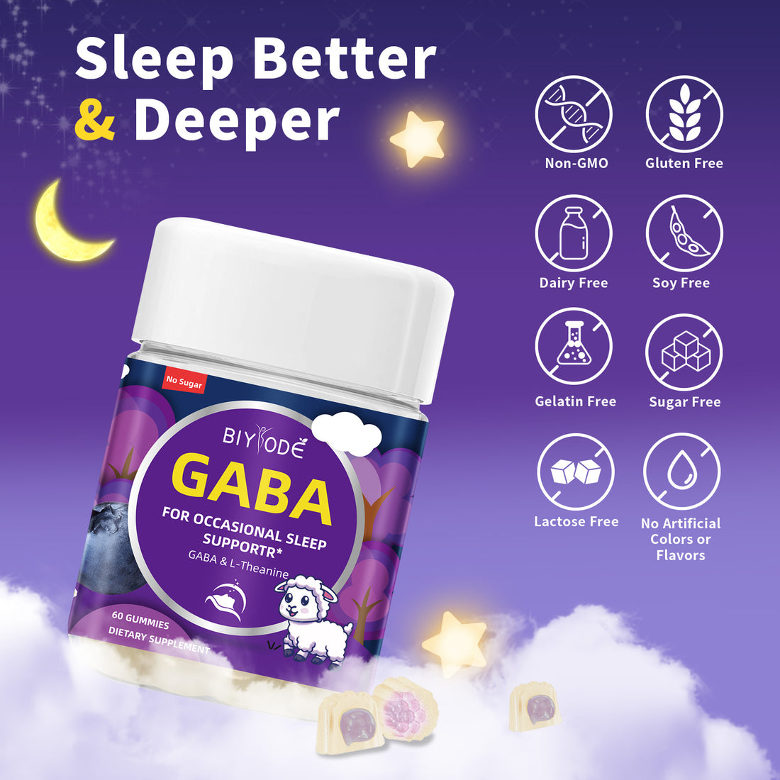 Biyode-sleep support Gaba gummies