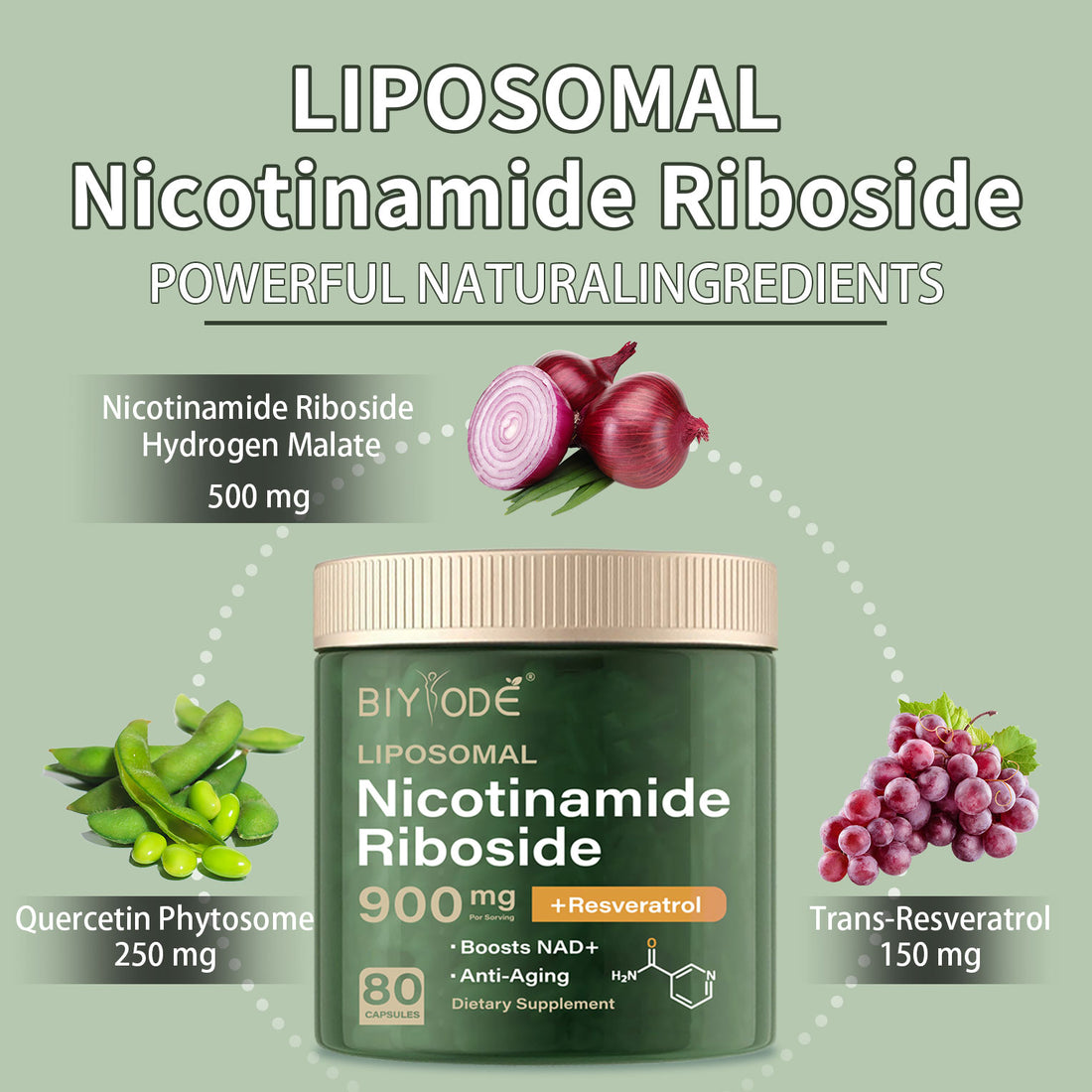 Biyode-NAD+ capsules