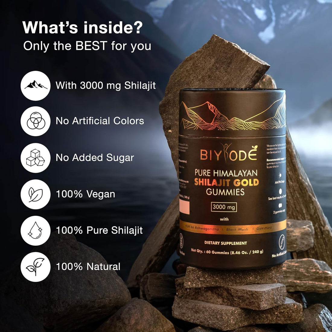 Biyode-Shilajit gold gummies