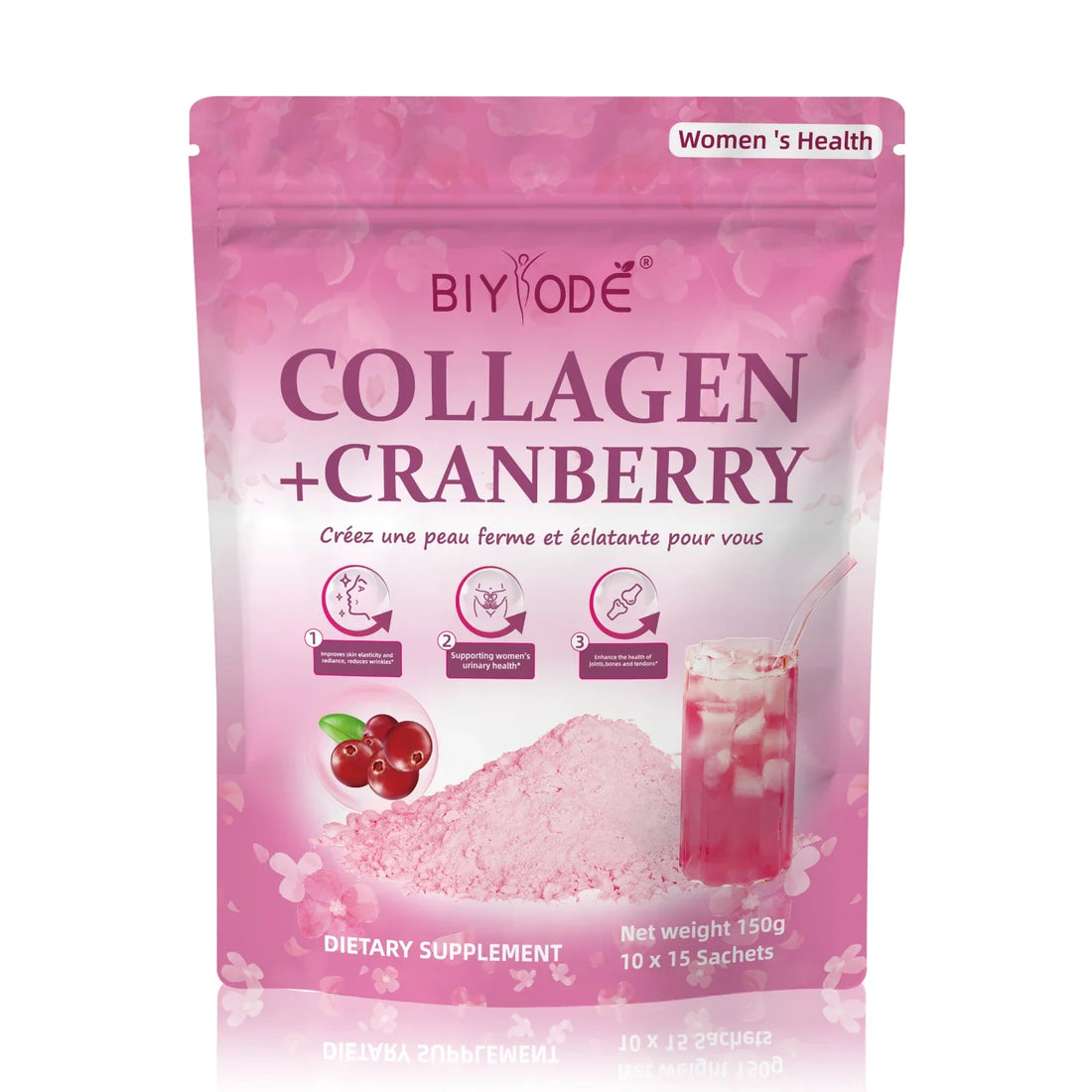 Women’s Collagen Peptides Cranberry Powder – The Next-Level Beauty Drink for Modern Women