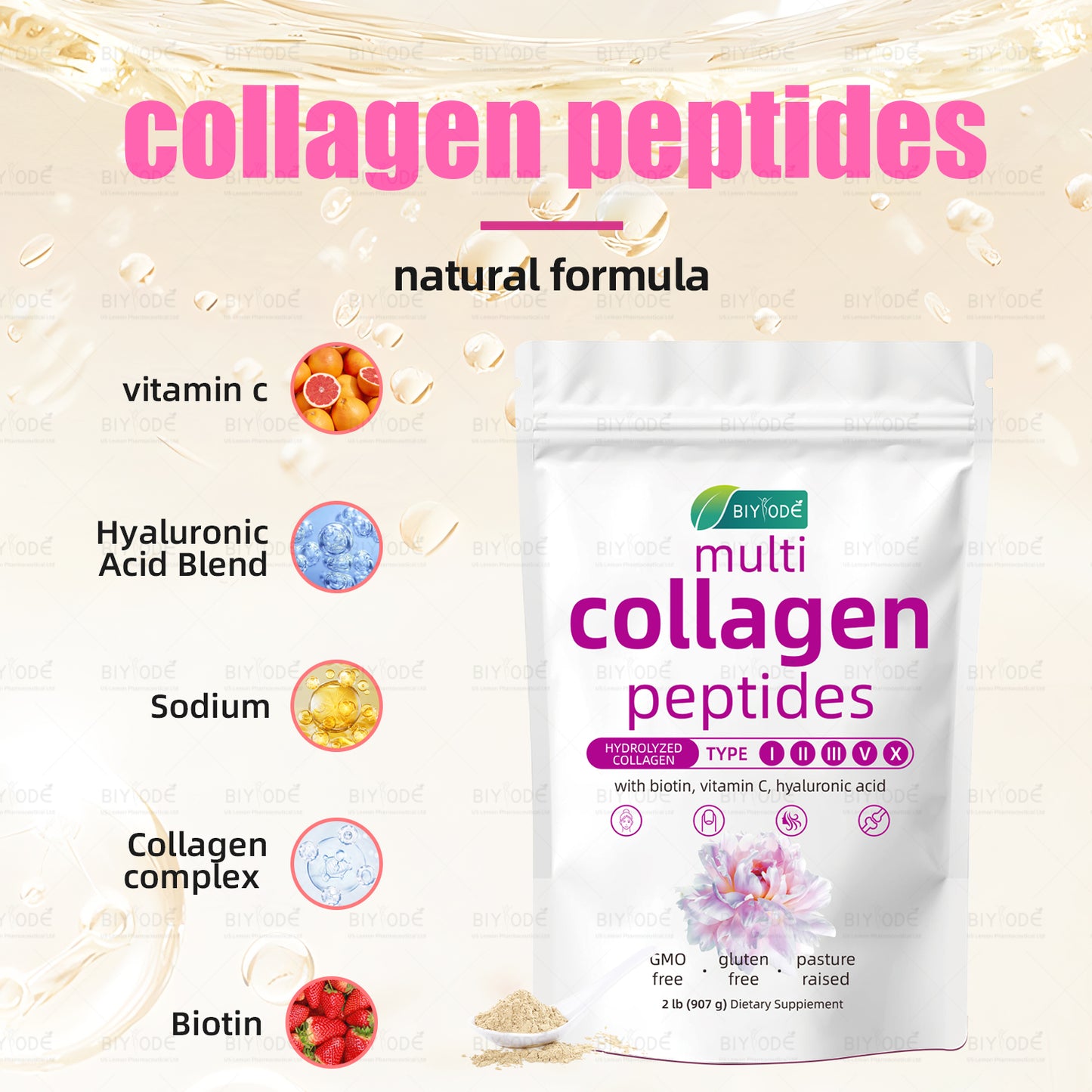 Multi marine collagen peptides powder