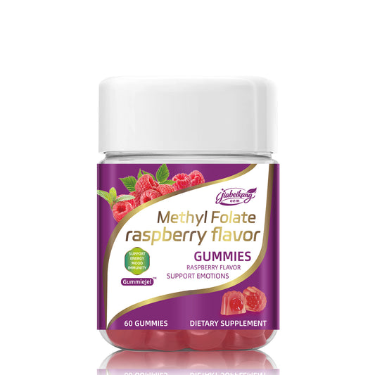 OEM ODM custom private label methyl folate multivitamin supplement raspberry flavor gummies