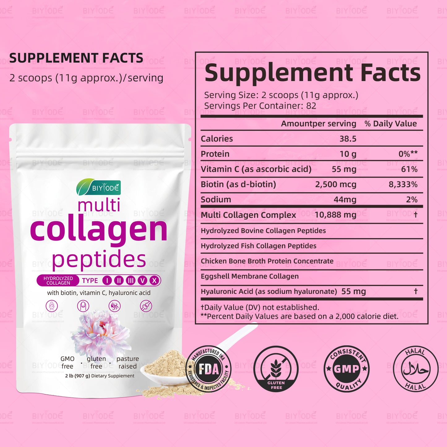 Multi marine collagen peptides powder