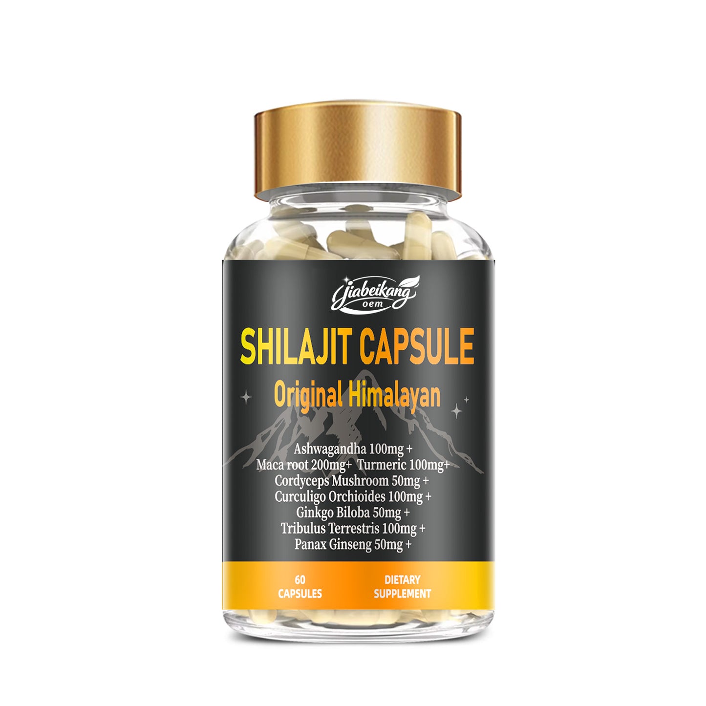 OEM ODM custom private label supplement manufacturer herbal supplement shilajit capsules