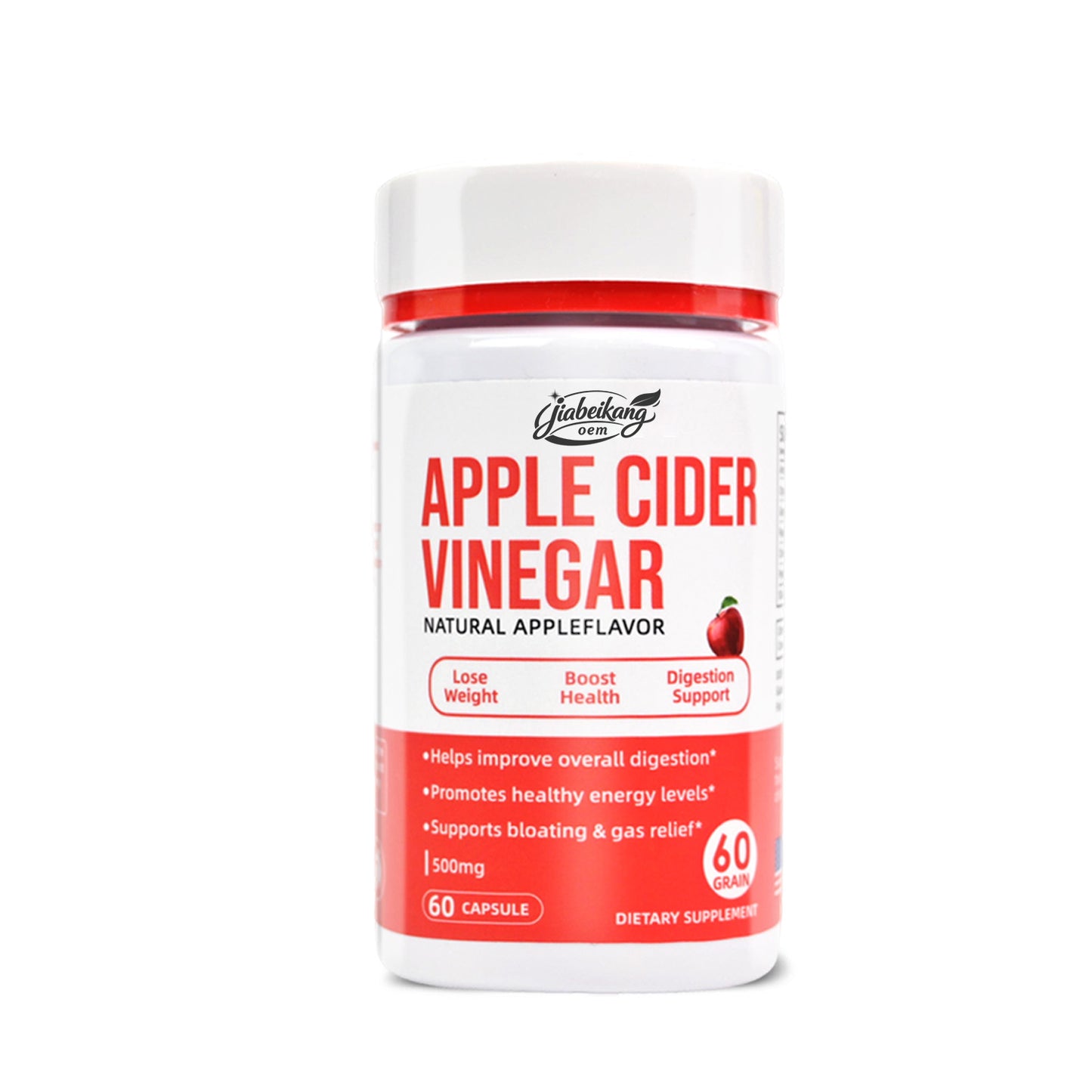 Jiabeikang Factory OEM ODM Custom Ready Stock Herbal Supplement Support Weight Management Apple Cider Vinegar Capsules