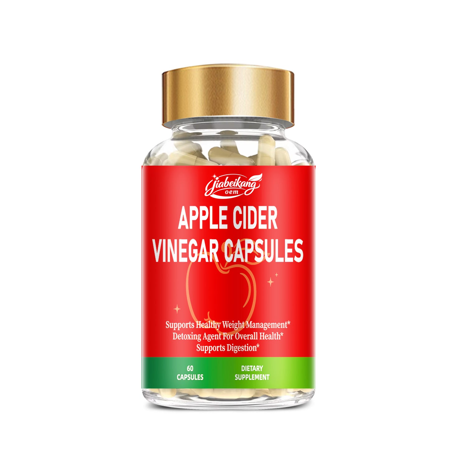 Jiabeikang Factory OEM ODM Custom Ready Stock Wholesale Rich In Vitamin Minerals Apple Cider Vinegar Capsules