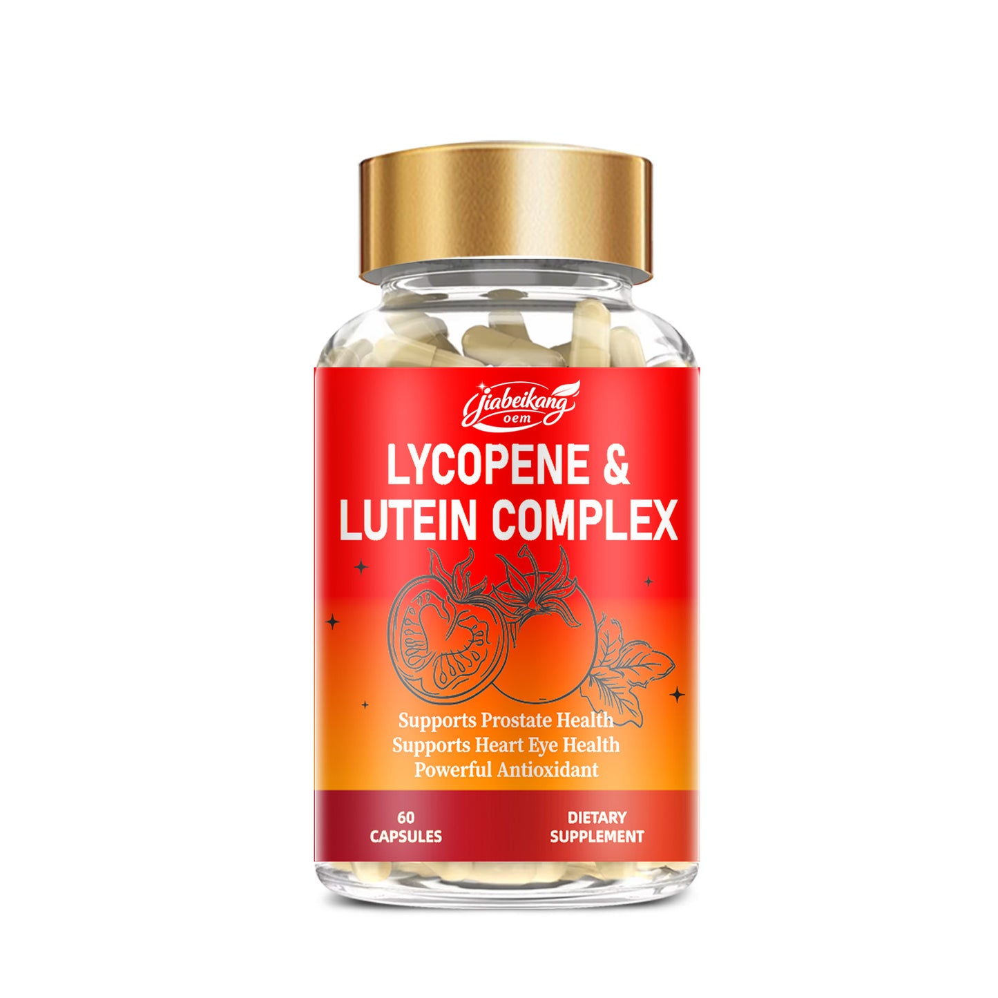Jiabeikang Factory Wholesale vitamins cardiovascular and vision health supplements lycopene lutein 2 in 1 capsules