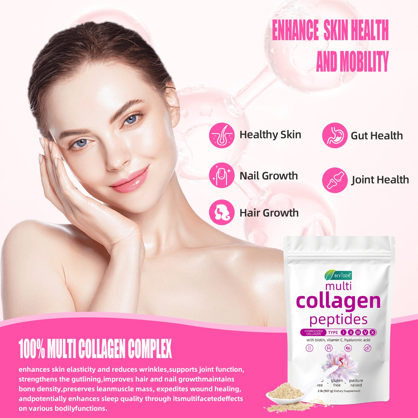 Multi marine collagen peptides powder