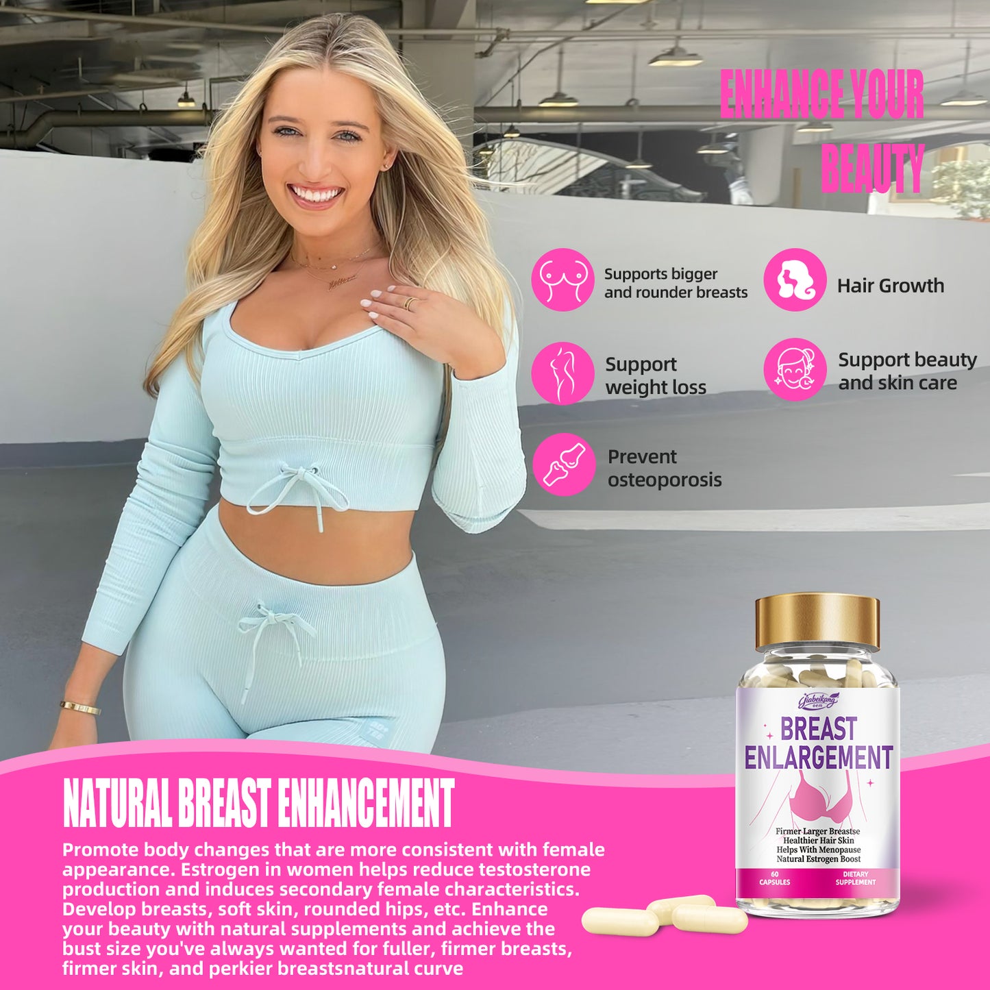 Custom Logo Label Supplement Manufacturer Wholesale Breast Enlargement Firmness Capsules