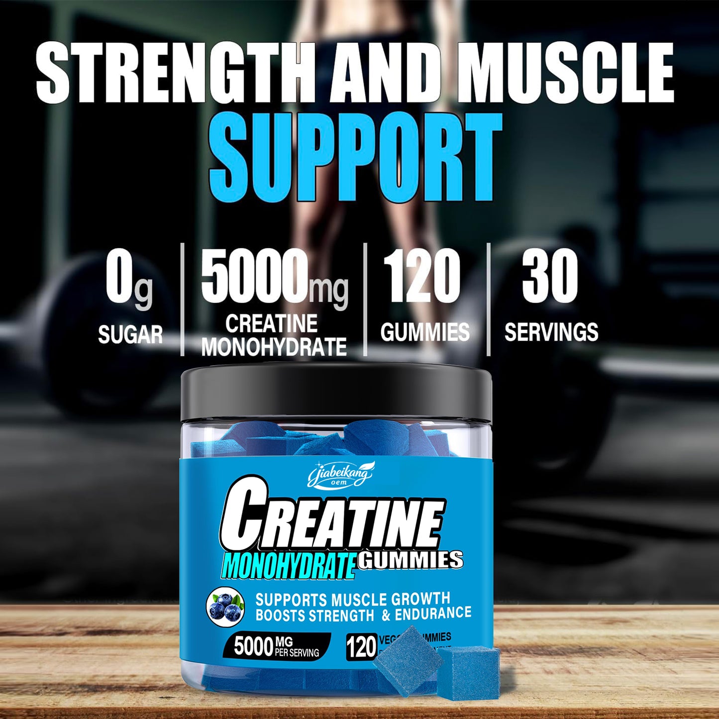 OEM ODM factory custom private label creatine monohydrate wholesale pre workout sport nutrition supplement gym creatine gummies