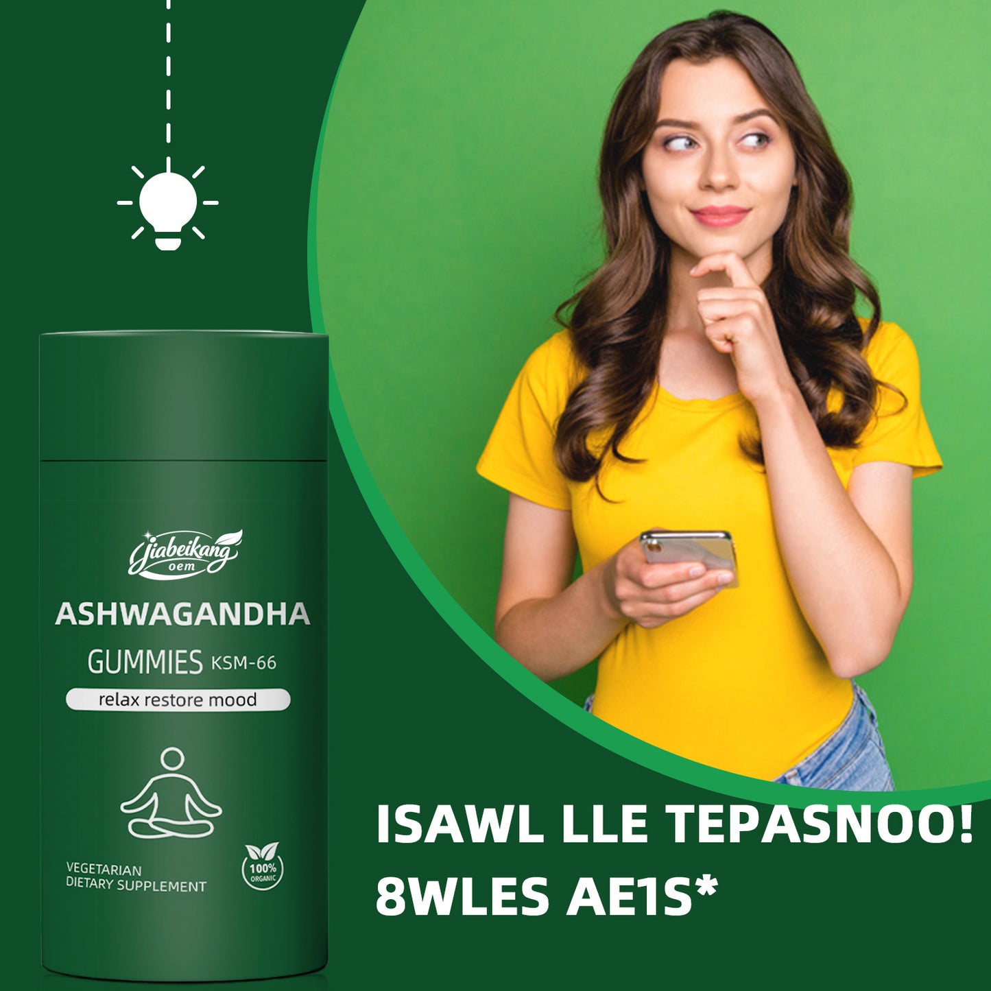new design wholesale ksm-66 ashwagandha fast shipping improve sleep mood support gummies