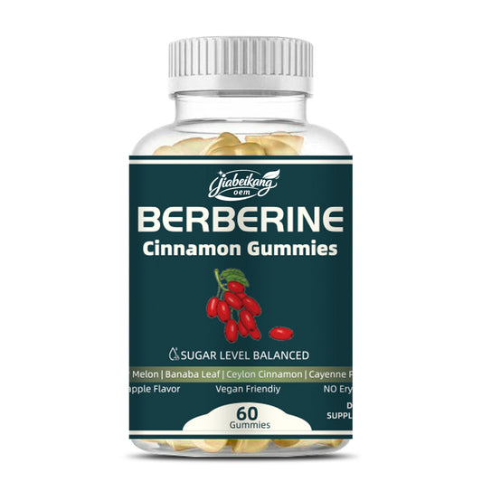 Jiabeikang Factory OEM ODM Custom Ready Stock Wholesale Herbal Supplement Stabilize Blood Sugar Berberine Cinnamon Gummies
