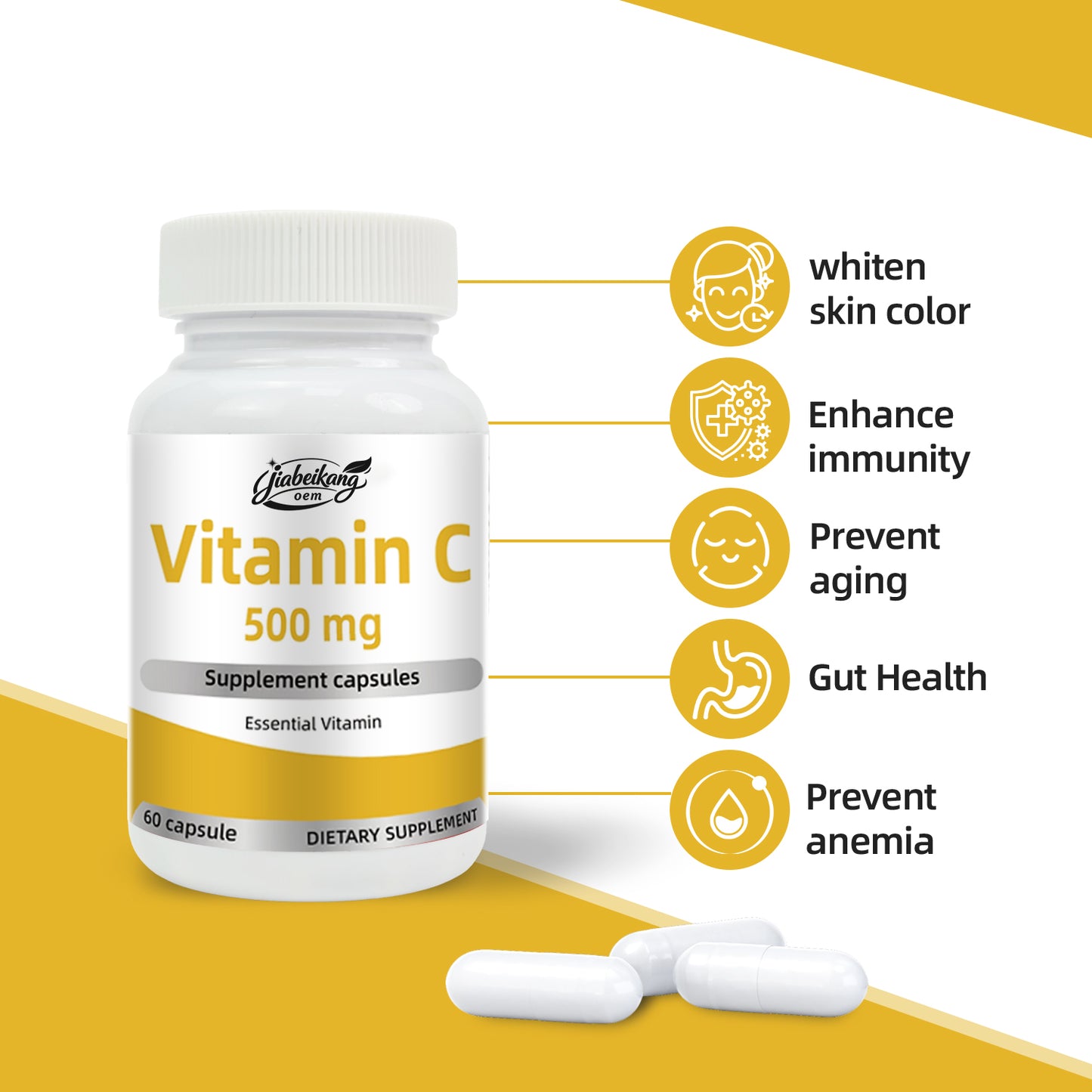 effective formula fast shipping wholesale capsules vitamin c supplement for skin whitening