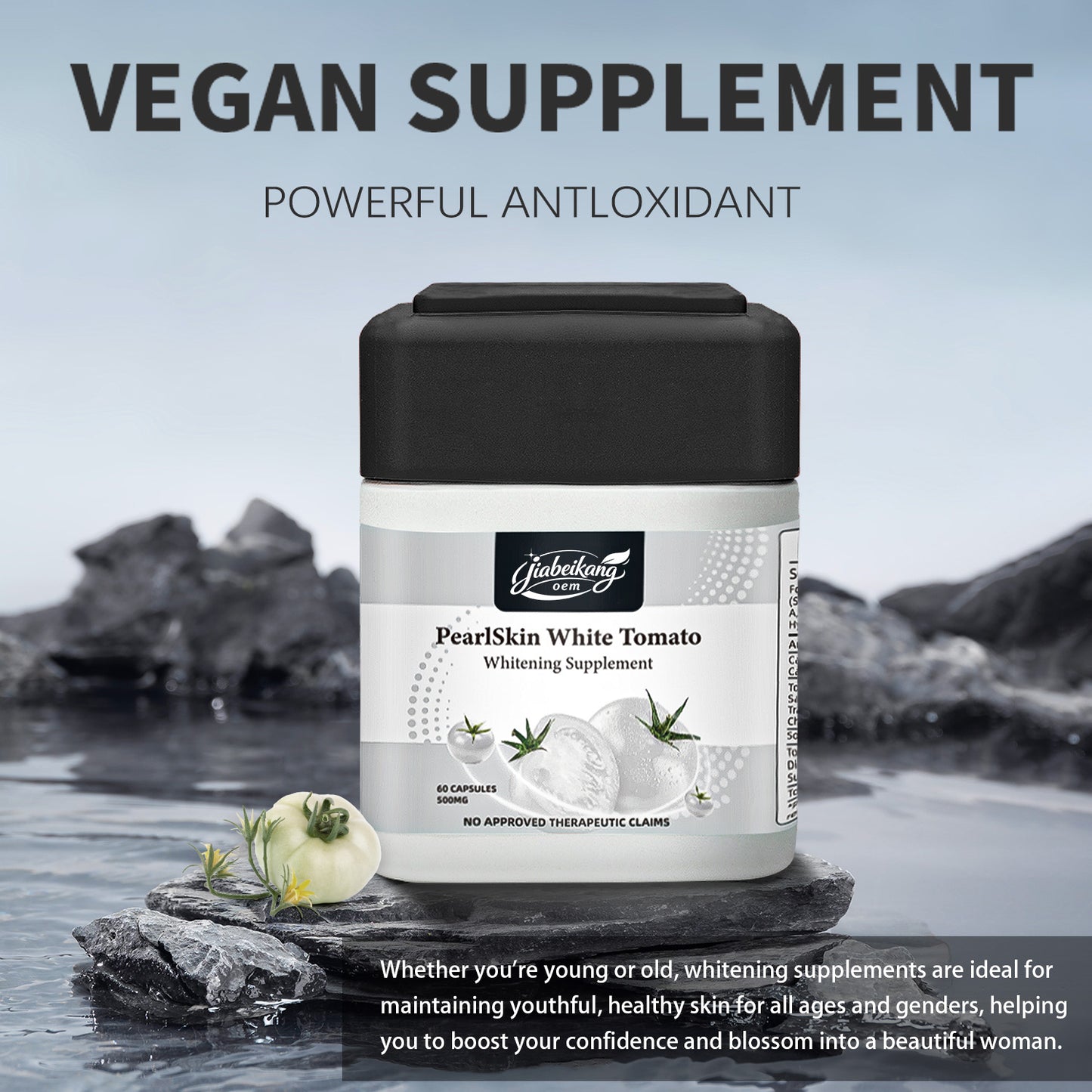 Skin whitening supplement white tomato capsules