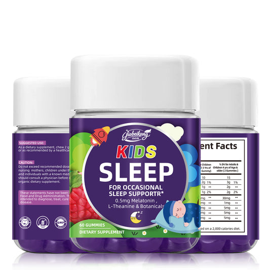 Ready Stock Wholesale or OEM ODM Custom Kids Multi vitamin Supplement Children Melatonin Sleep Better Gummies