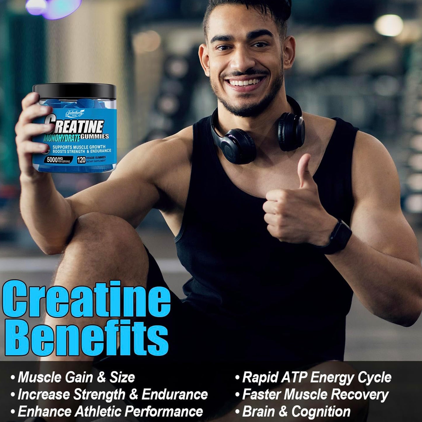 OEM ODM factory custom private label creatine monohydrate wholesale pre workout sport nutrition supplement gym creatine gummies