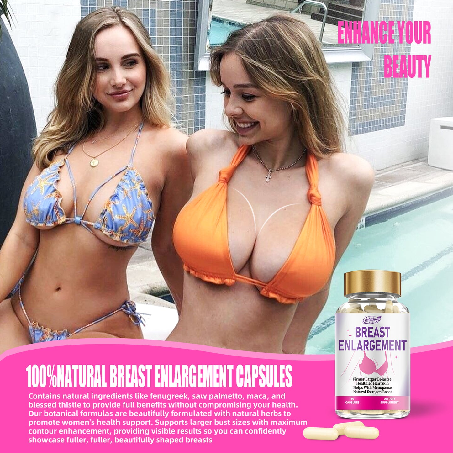Custom Logo Label Supplement Manufacturer Wholesale Breast Enlargement Firmness Capsules