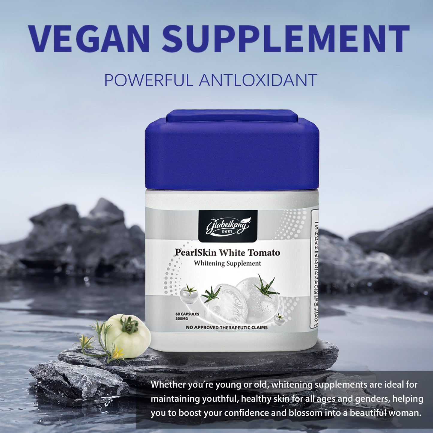 Skin whitening supplement white tomato capsules