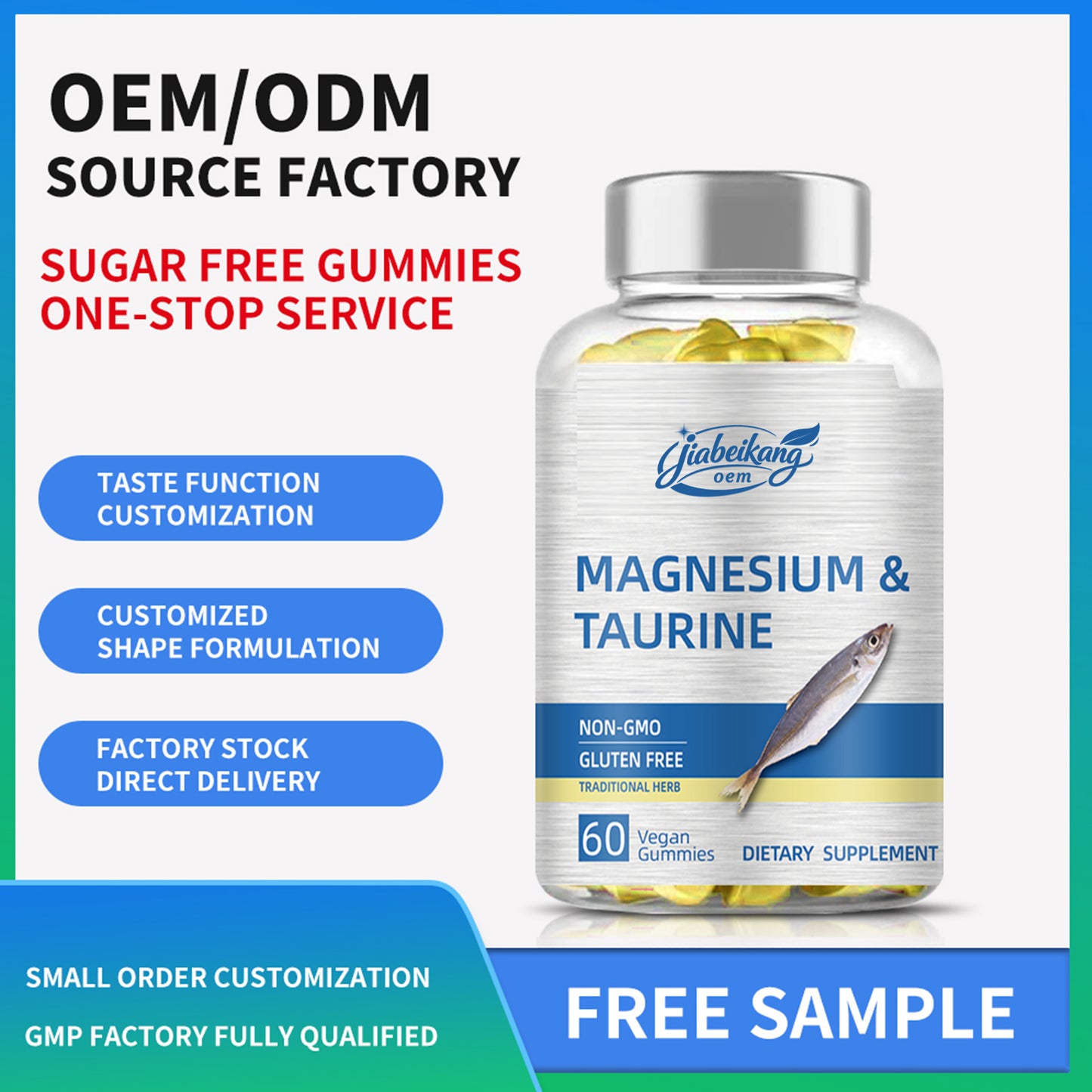 custom logo label supplement manufacturer taurine magnesium supplement softgel capsules