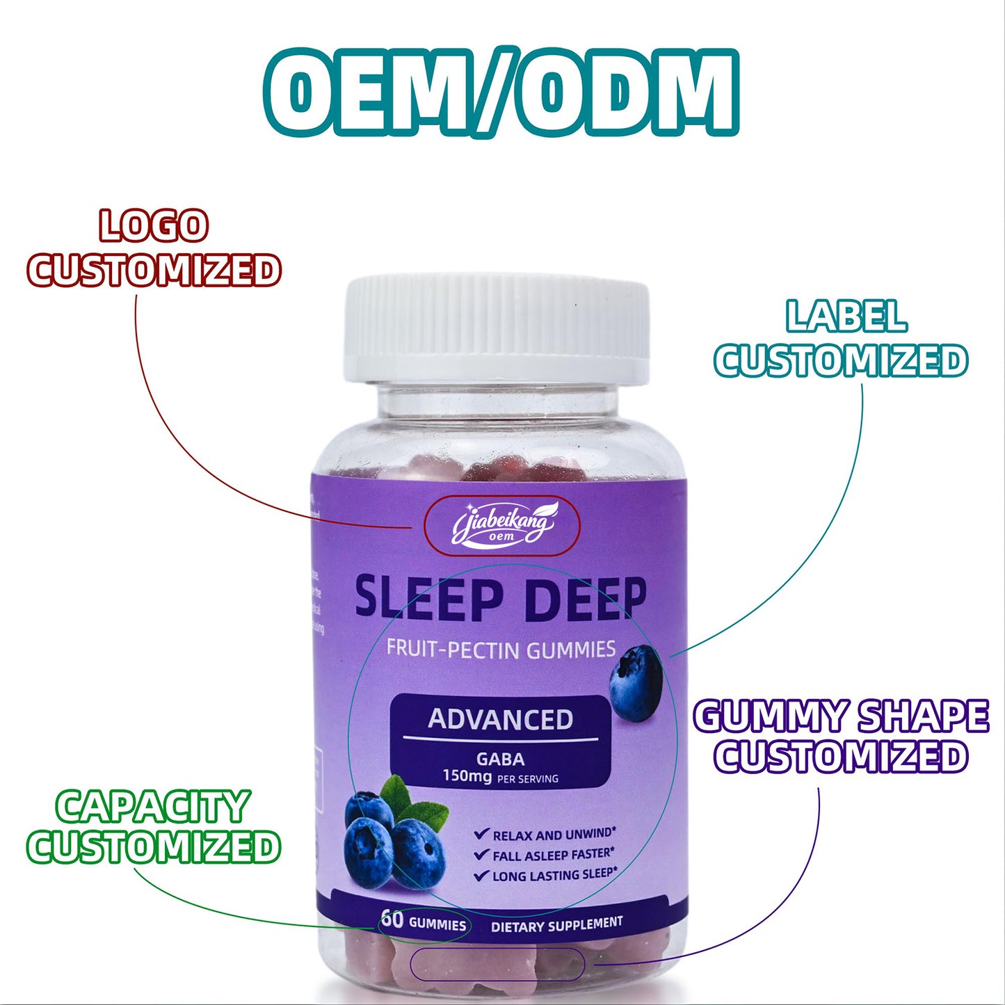 Sleep Well Supplement Relax For Men Women Gummy Calm Mood Energy Bears Melatonin Gummies