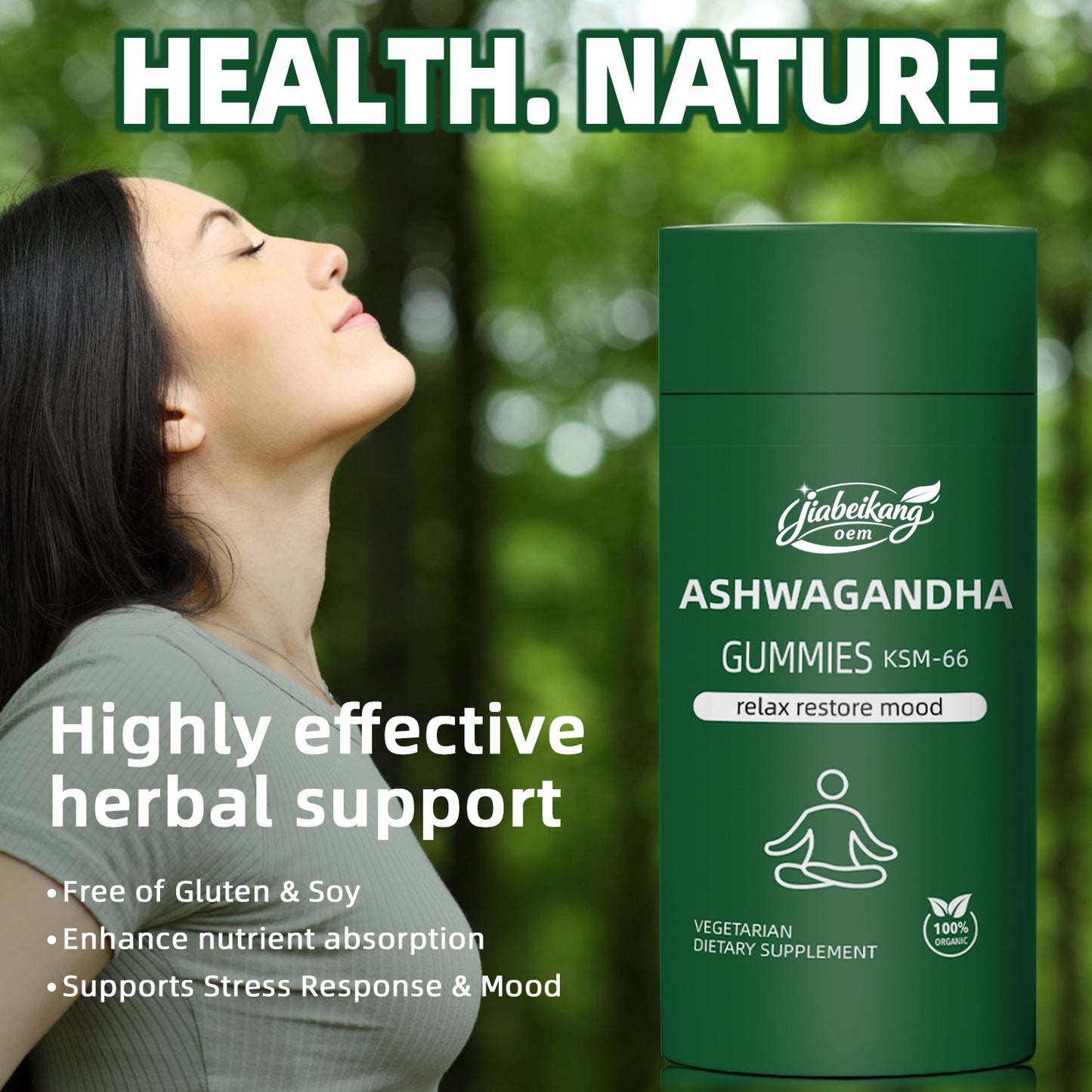 new design wholesale ksm-66 ashwagandha fast shipping improve sleep mood support gummies